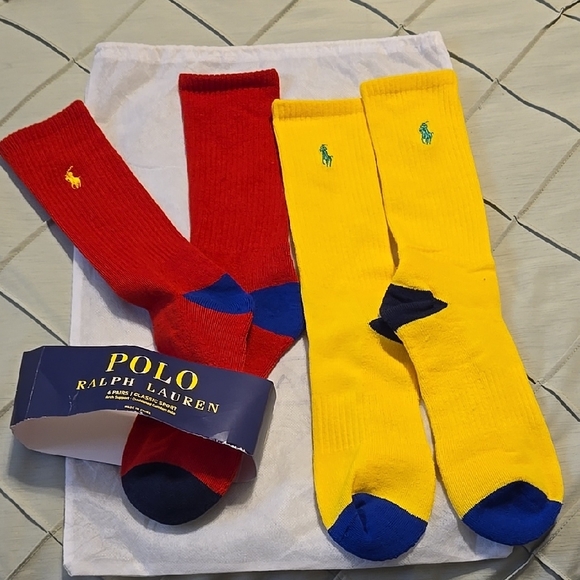 Polo by Ralph Lauren Red Or Yellow Casual Socks - Picture 4 of 4